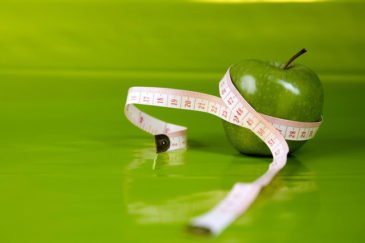 Weight loss apple in tape